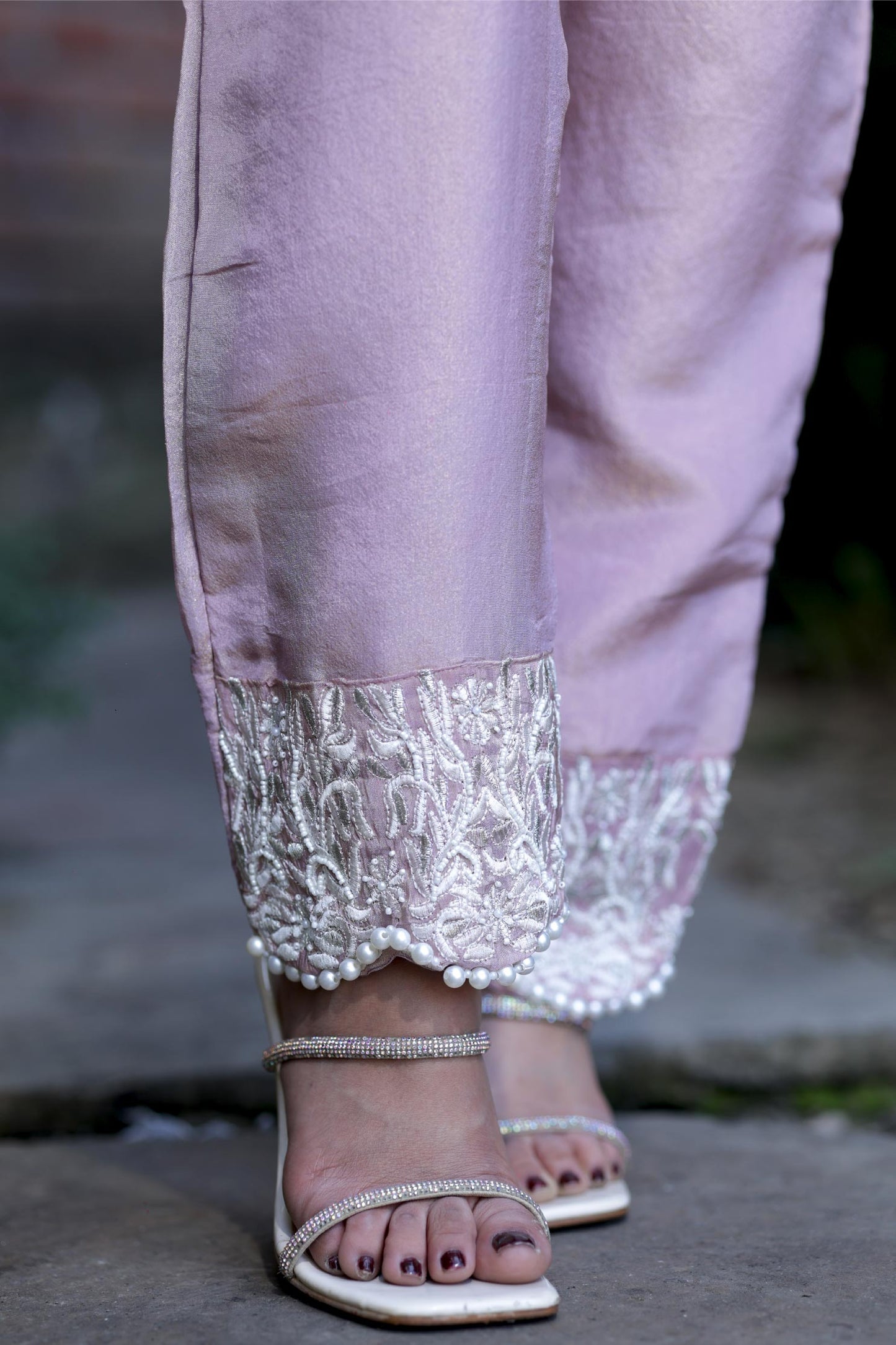 Naira- Aqua Pearl Suit Set