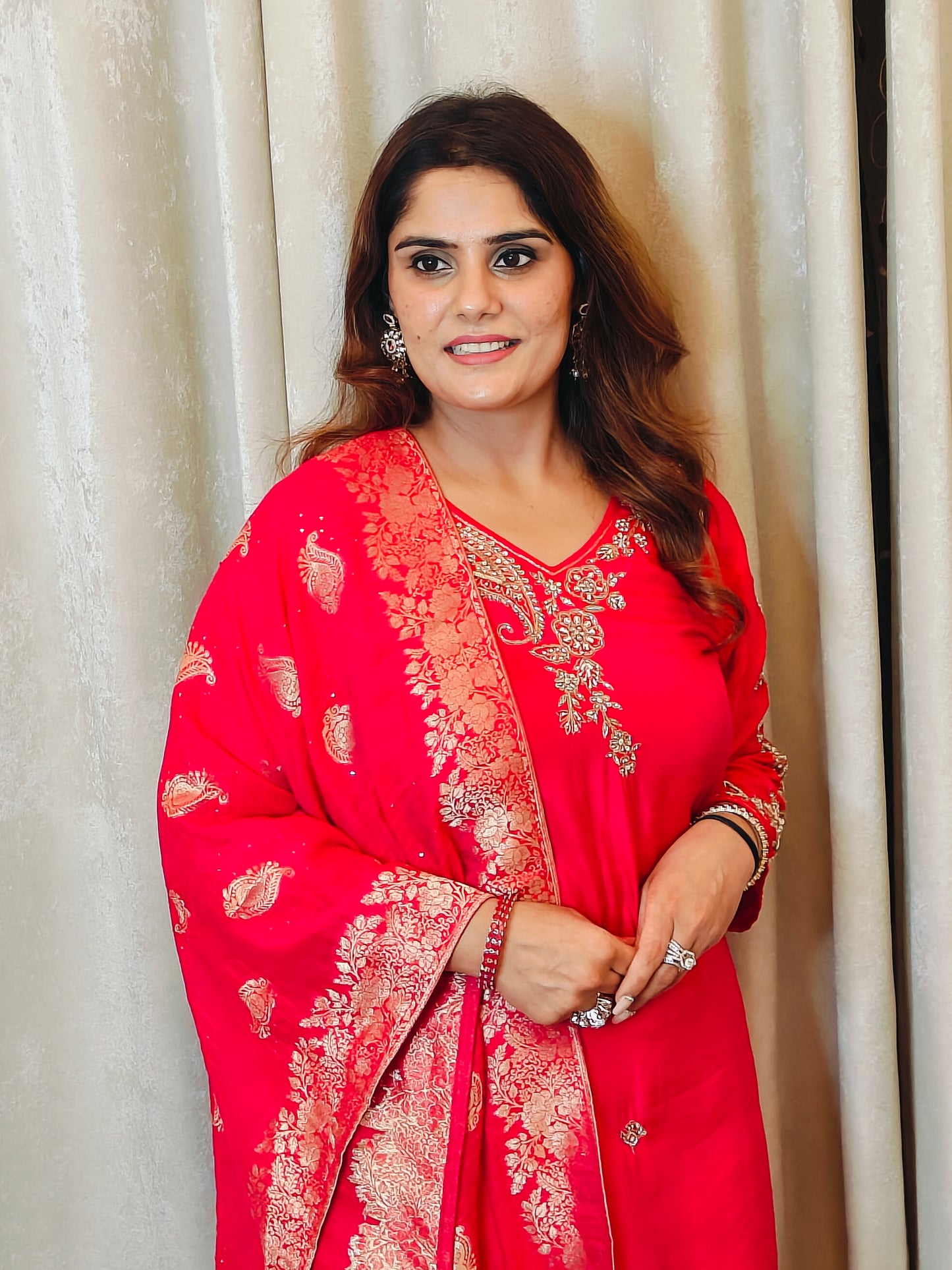 Rani Dola - Silk Suit Set with Handwork