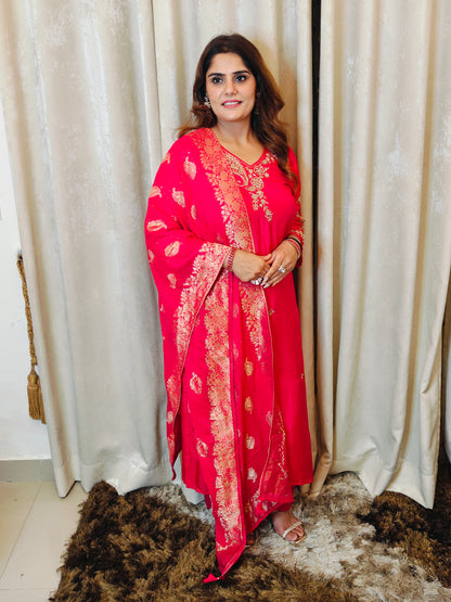 Rani Dola - Silk Suit Set with Handwork