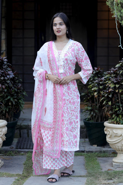 Elara - Bloom Cotton Kurta Set