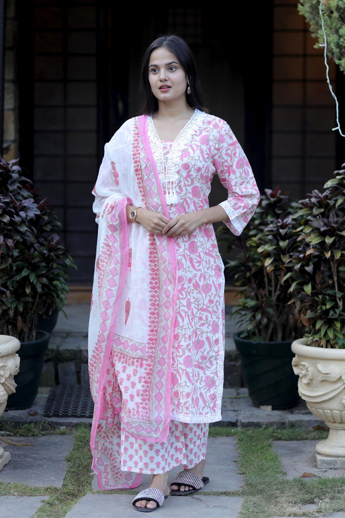 Elara - Bloom Cotton Kurta Set