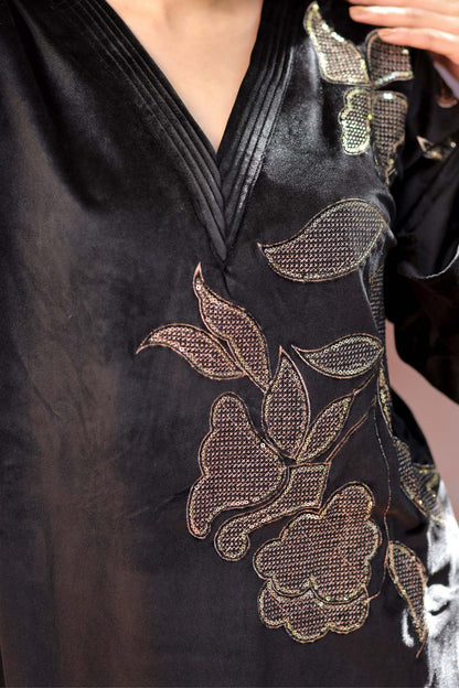 Mahira-Emerald Velvet Co-Ord Set