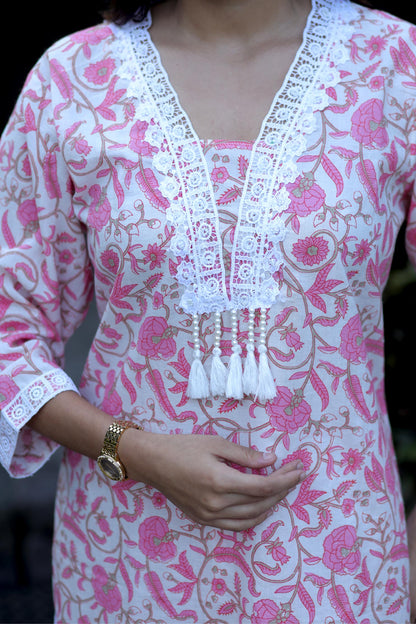 Elara - Bloom Cotton Kurta Set