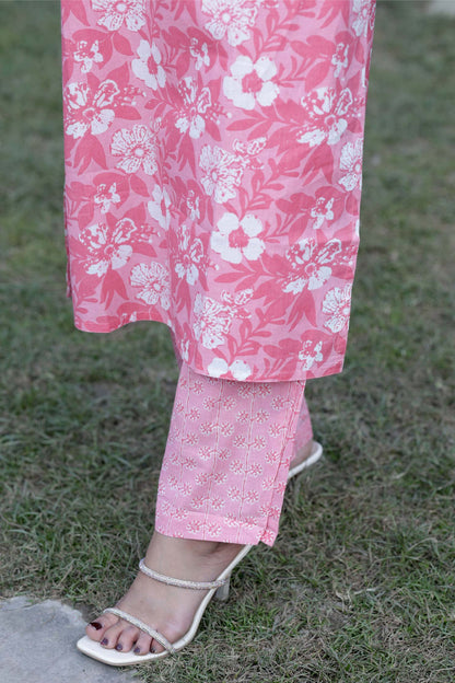 Gulbahar Pink Printed Suit