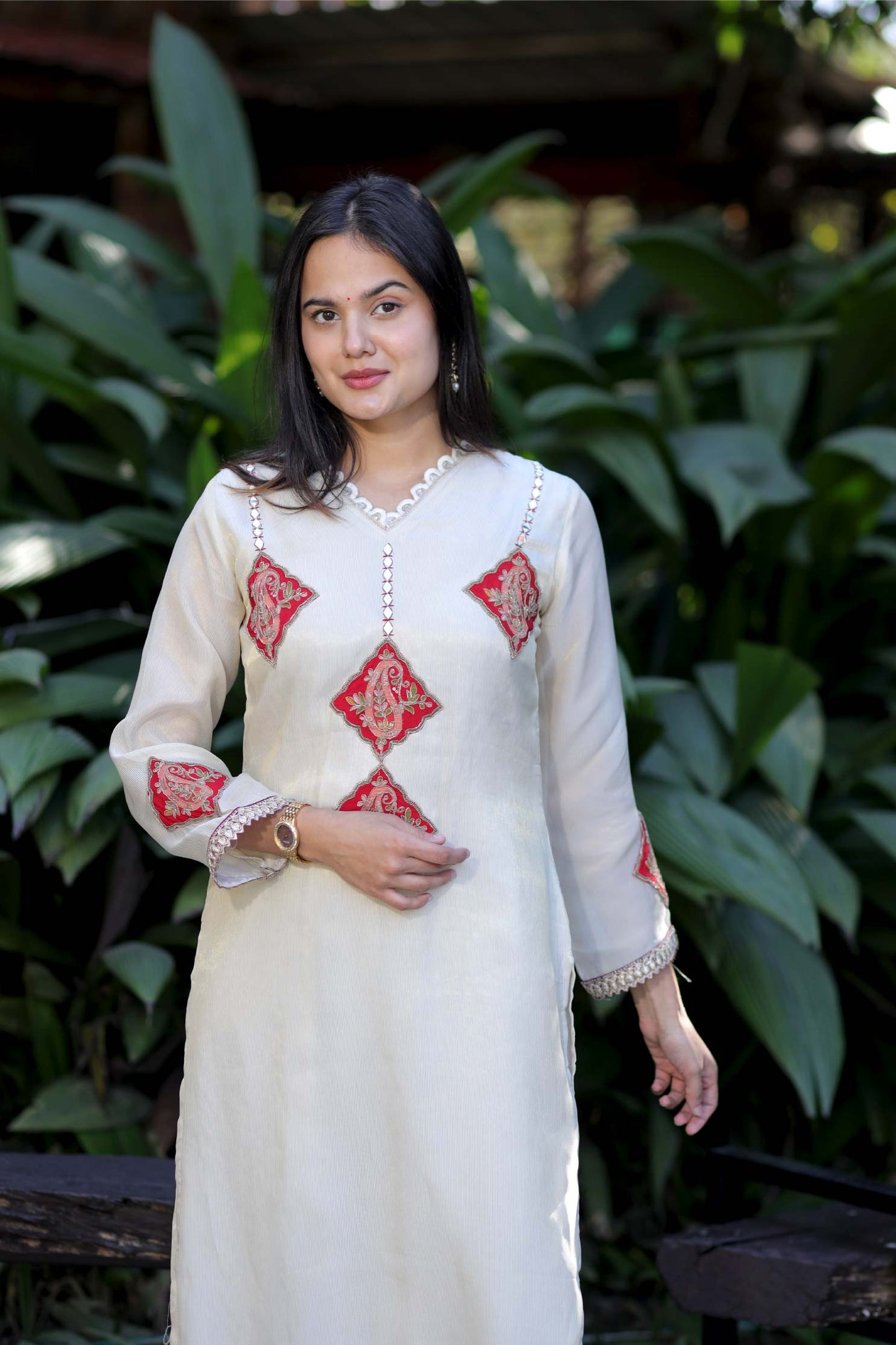 Ruby Silk Fabric Suit