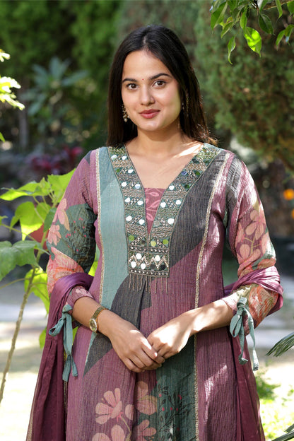 Mayuri - Petals Pink Suit Set