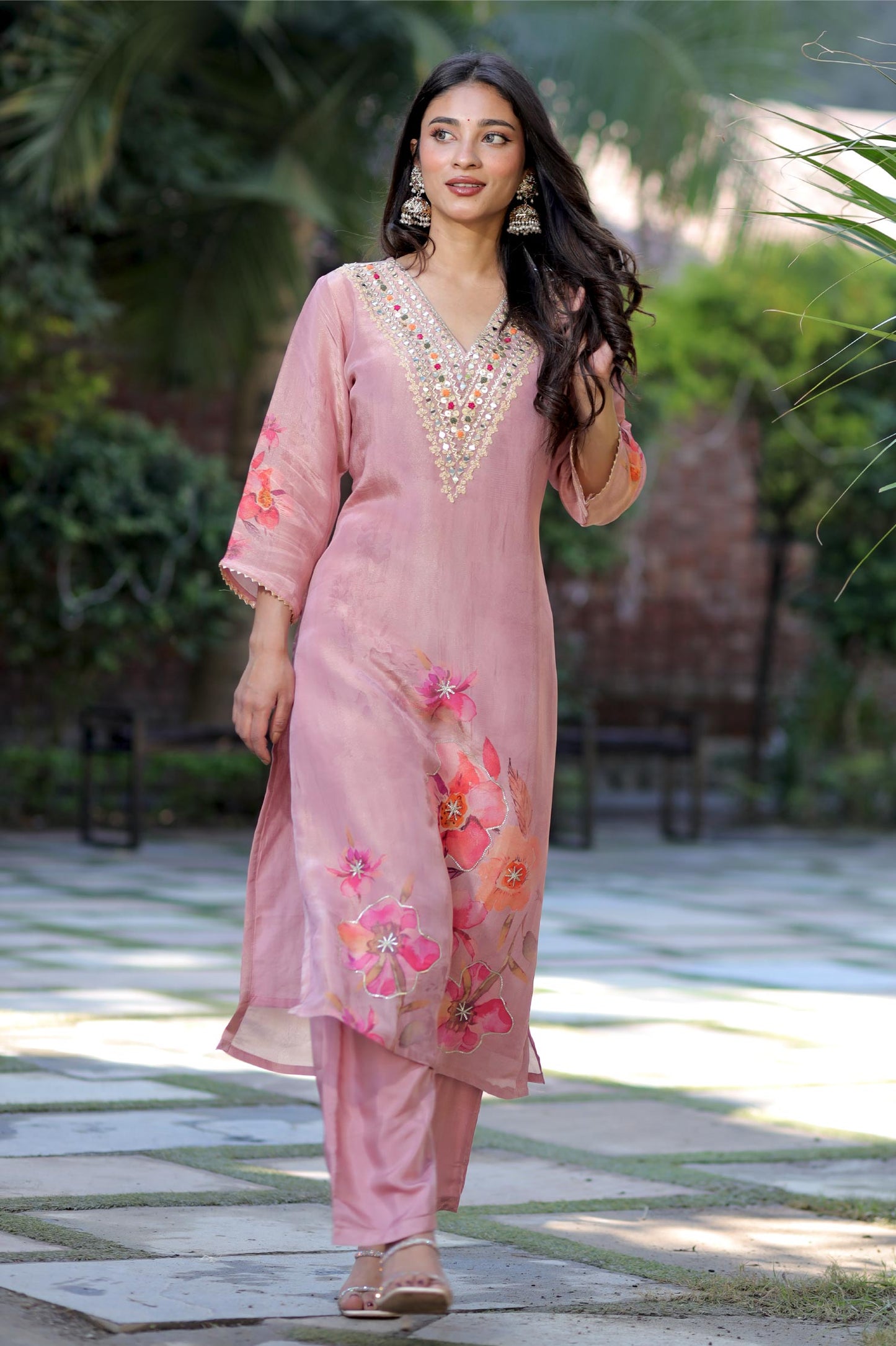 Shayara - Rosy Bloom 3-Piece Suit