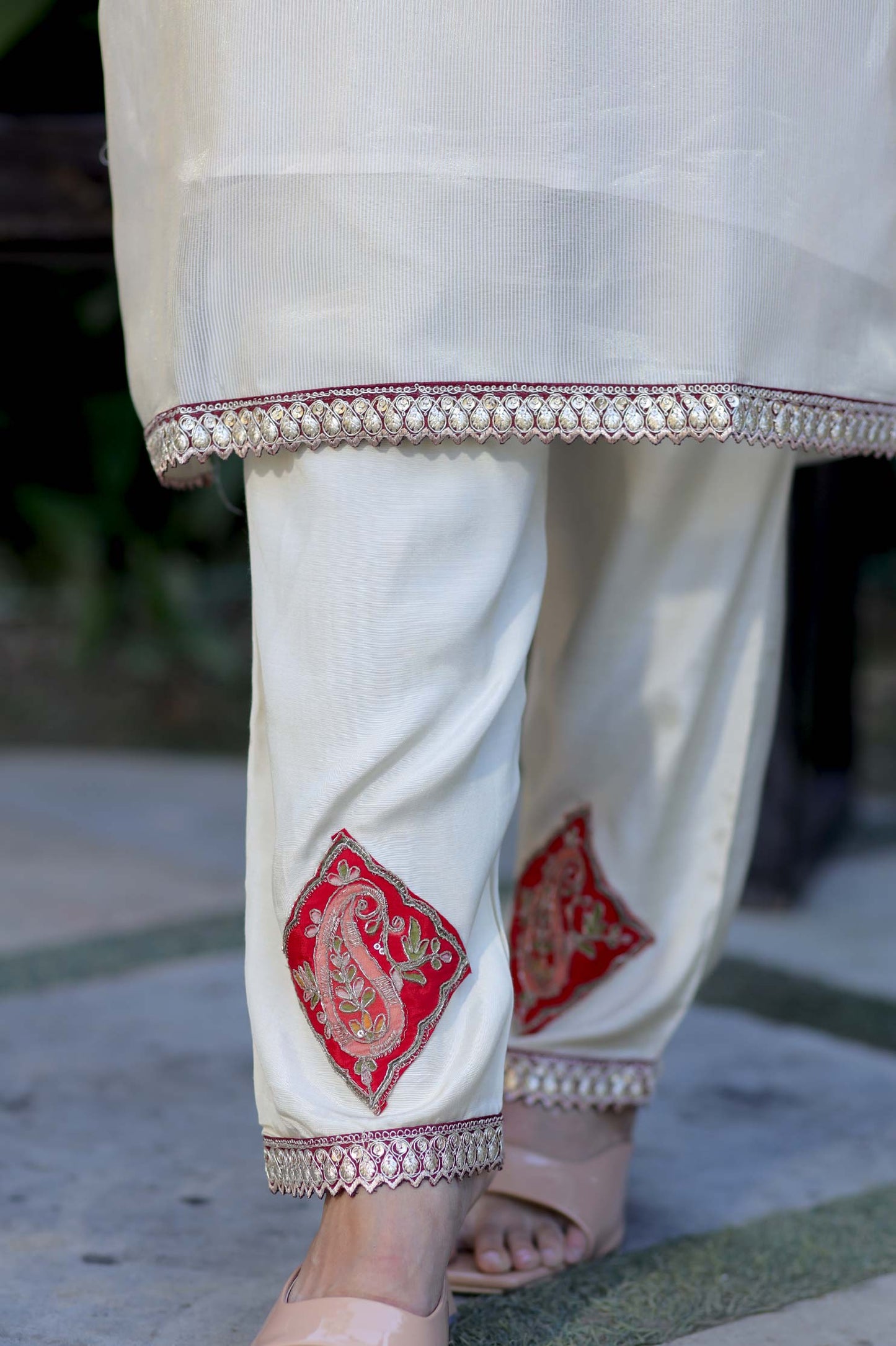 Ruby Silk Fabric Suit