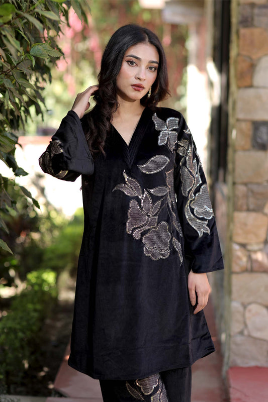 Mahira-Emerald Velvet Co-Ord Set