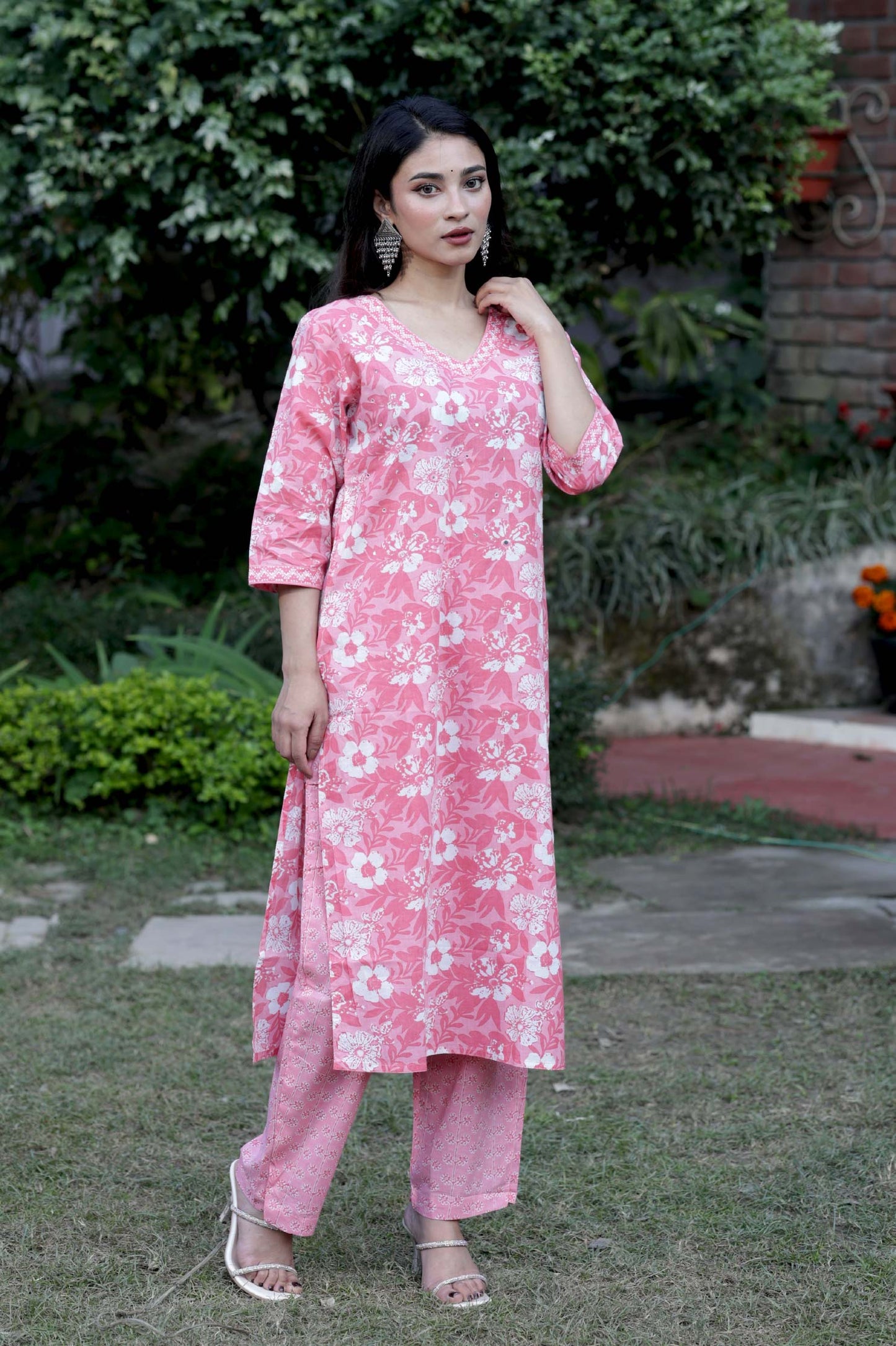 Gulbahar Pink Printed Suit