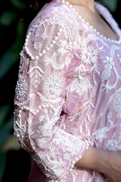 Naira- Aqua Pearl Suit Set