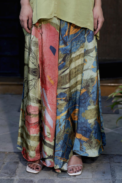 Roohi Olive Fusion Kurti Set