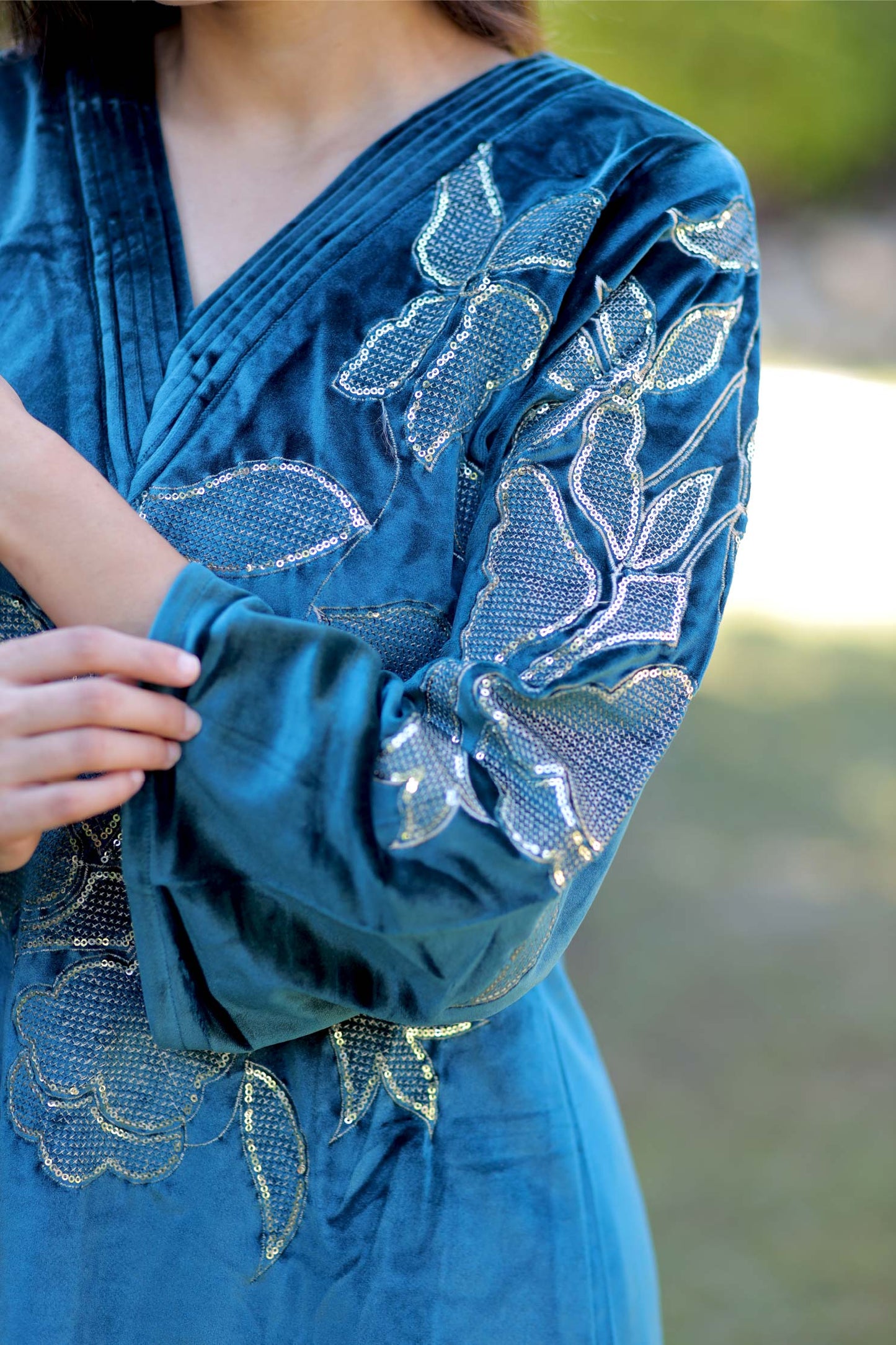 Mahira-Emerald Velvet Co-Ord Set