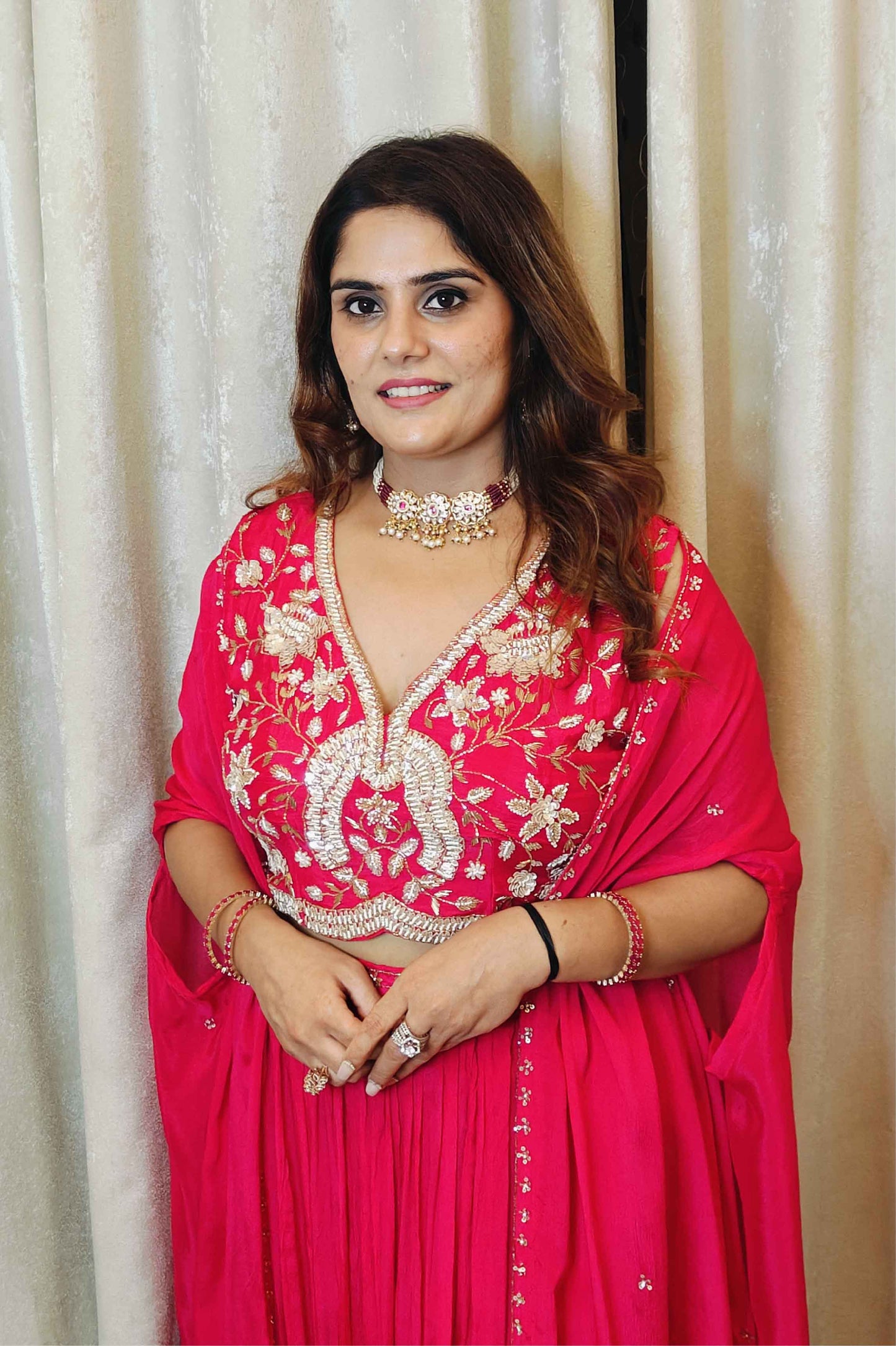 Inaayat - Crimson Bloom 3 Piece Set