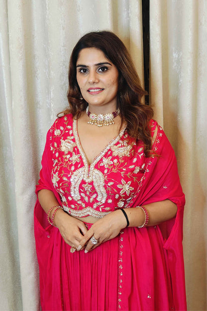 Inaayat - Crimson Bloom 3 Piece Set