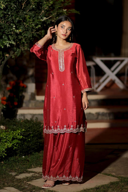 Rajsi - Crimson Majesty 3-Piece Suit