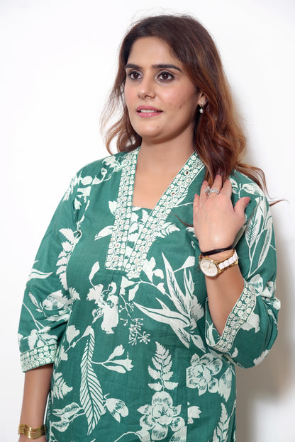Elara - Bloom Cotton Kurta Set