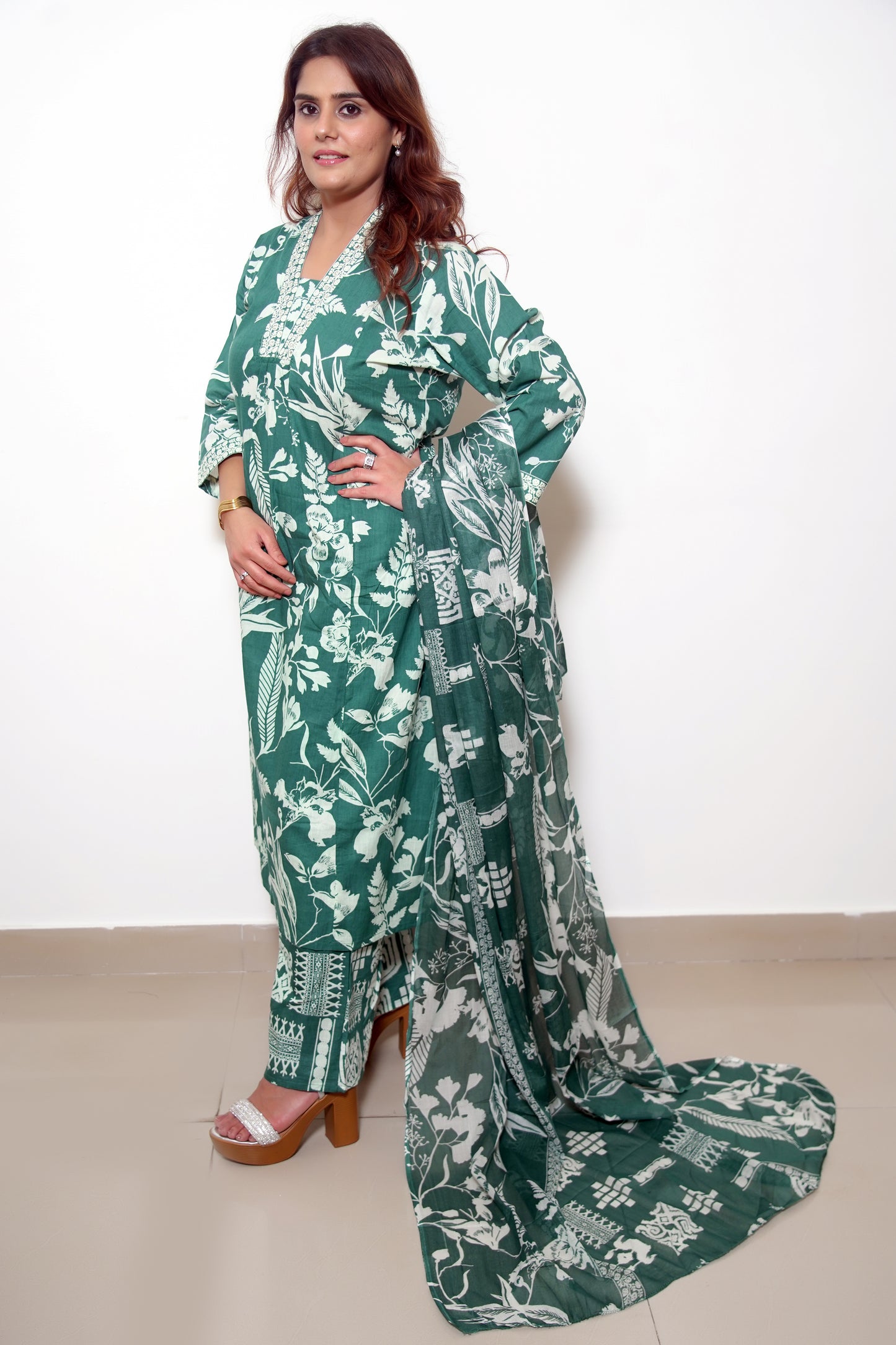 Elara - Bloom Cotton Kurta Set