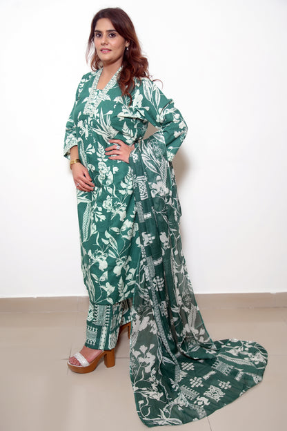 Elara - Bloom Cotton Kurta Set