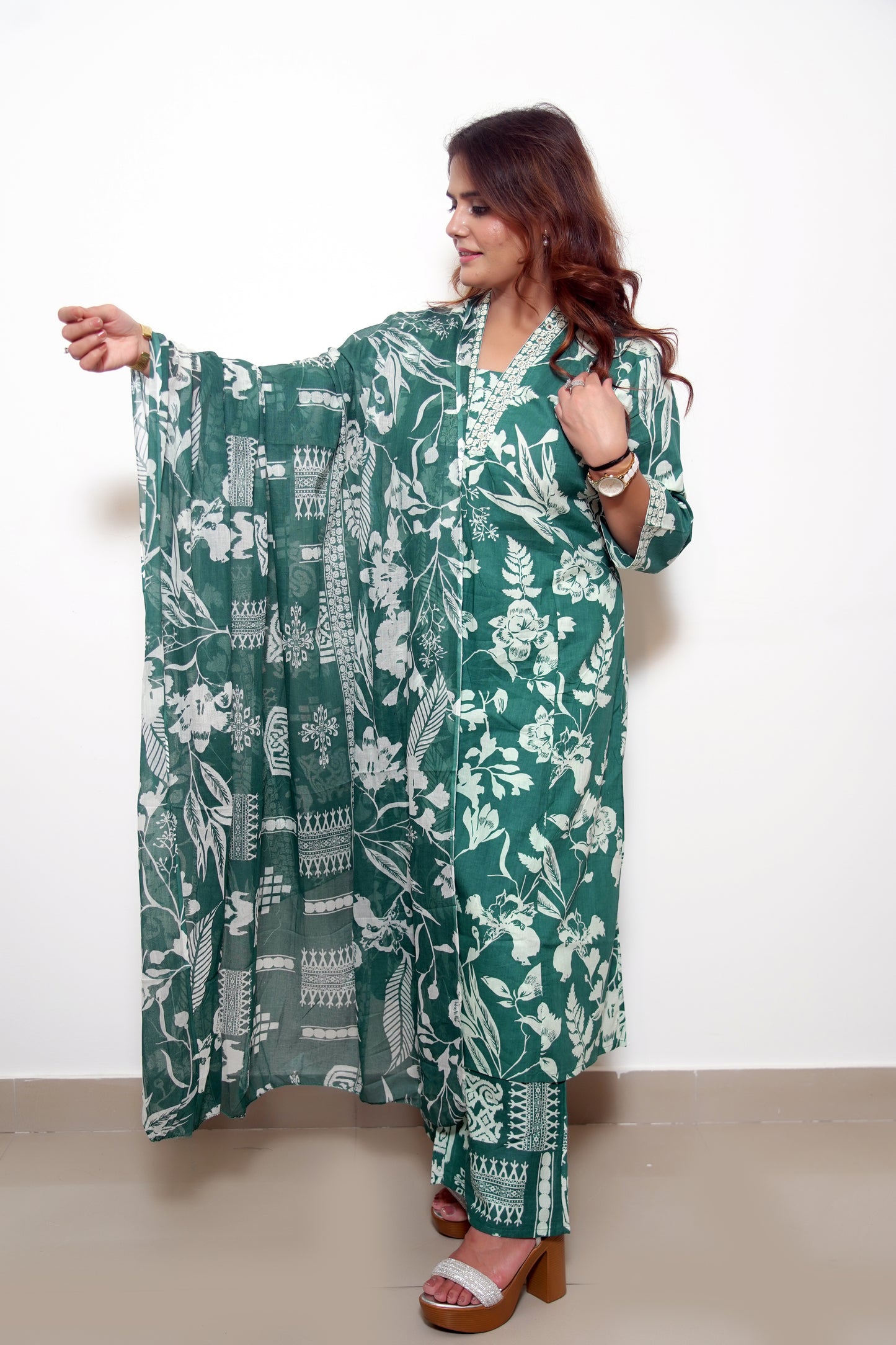 Elara - Bloom Cotton Kurta Set