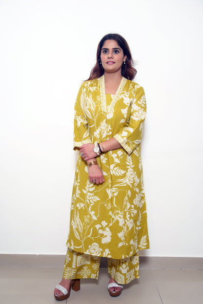Elara - Bloom Cotton Kurta Set