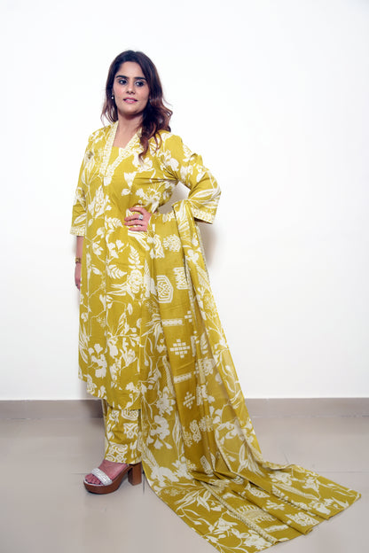 Elara - Bloom Cotton Kurta Set