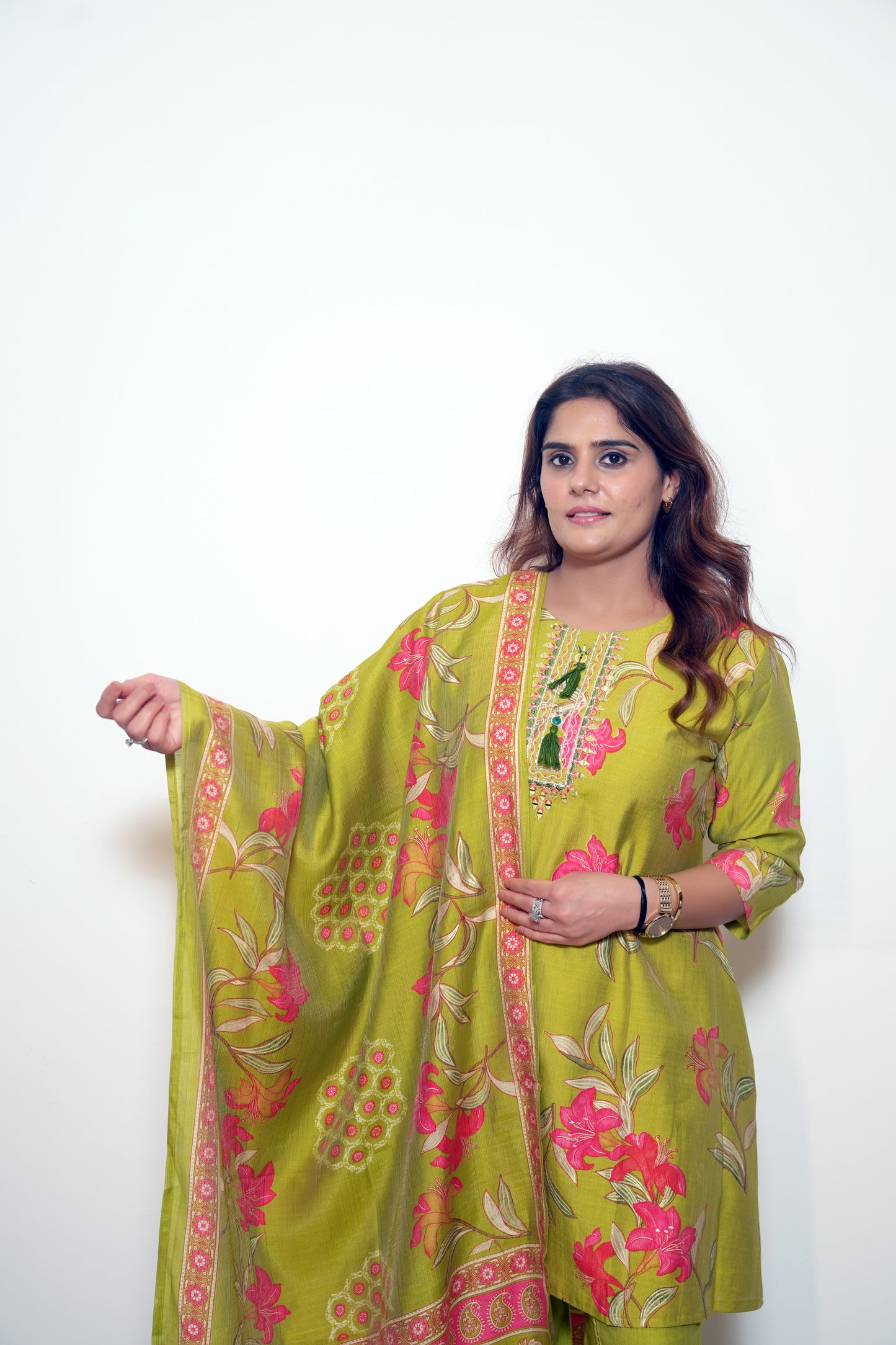 Olivia - Yellow Cotton Silk Short A-Line Kurta with Palazzo Set