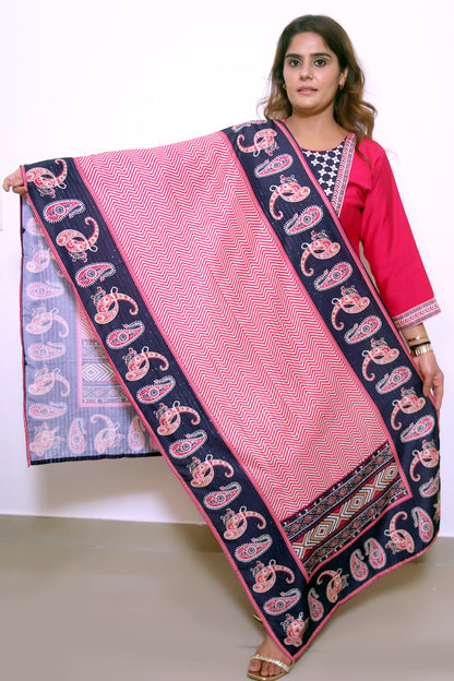 Noor Suit Set – Navy & Hot Pink Set