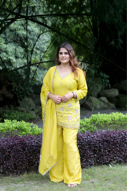 Swarna - Orange/Yellow Suit Set